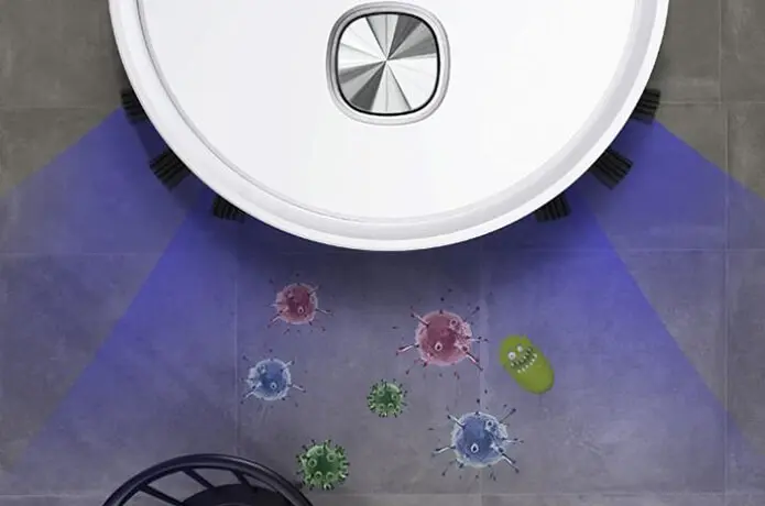 Close-up of dust and allergens lifted from a floor surface